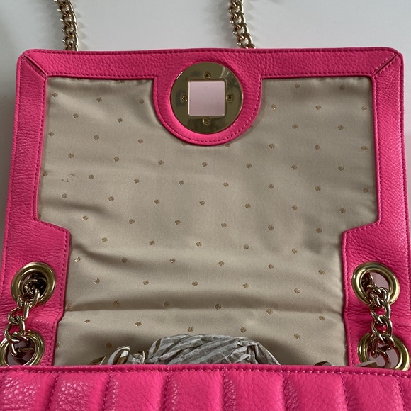 😍Kate Spade Gold Coast Evangeline Hot Pink Purse👛 🎄 gift!! Barbie lovers!! - Picture 9 of 11